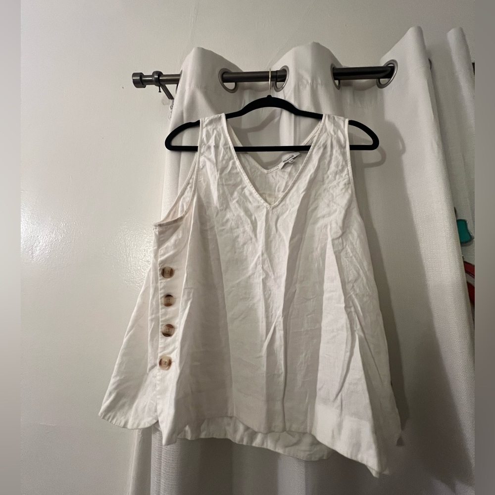 Madewell Button Side Tank Size L